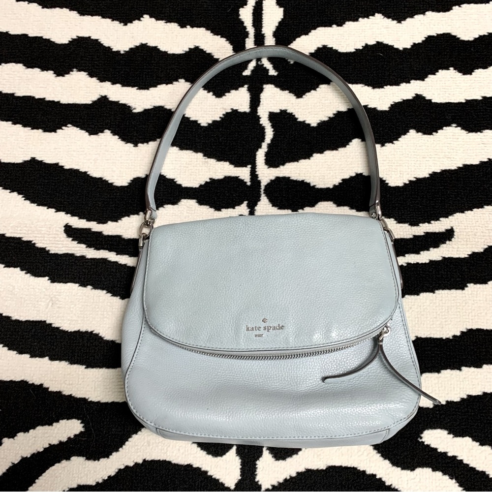Kate Spade Jackson Blue Flap Shoulder Bag - Picture 2 of 15